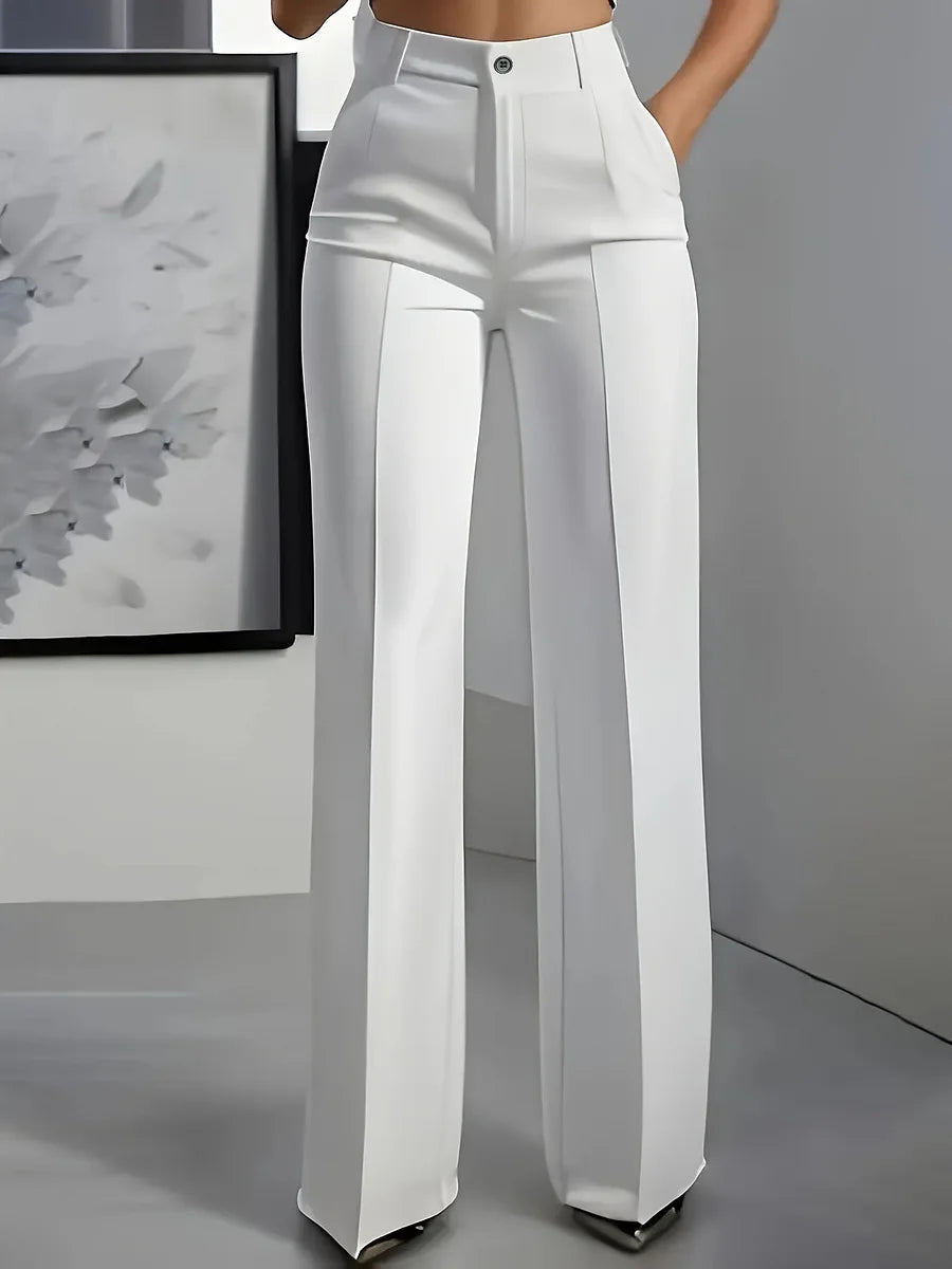 Damen Stretchhose Hohe Taille Gerade Passform Alltag product image 2
