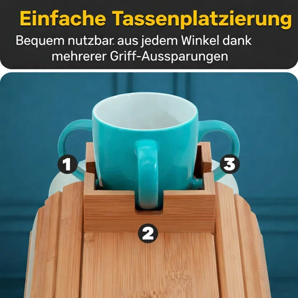 Bambus Tablett für Sofa-Armlehne – Getränke- und Snackhalter