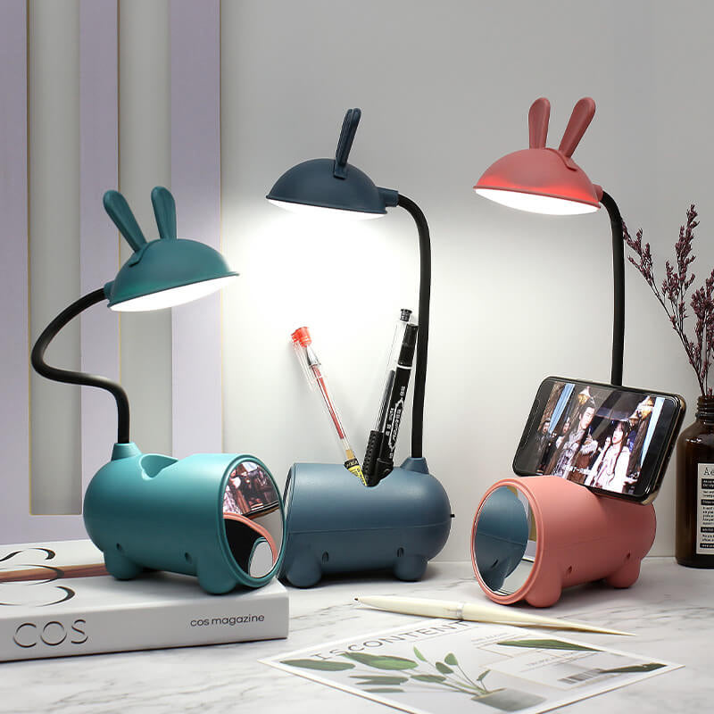 LED desk lamp with pen holder and USB port for desk