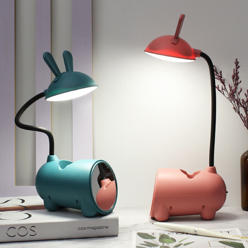 LED desk lamp with pen holder and USB port for desk