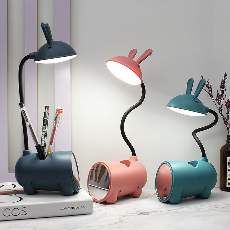 LED desk lamp with pen holder and USB port for desk