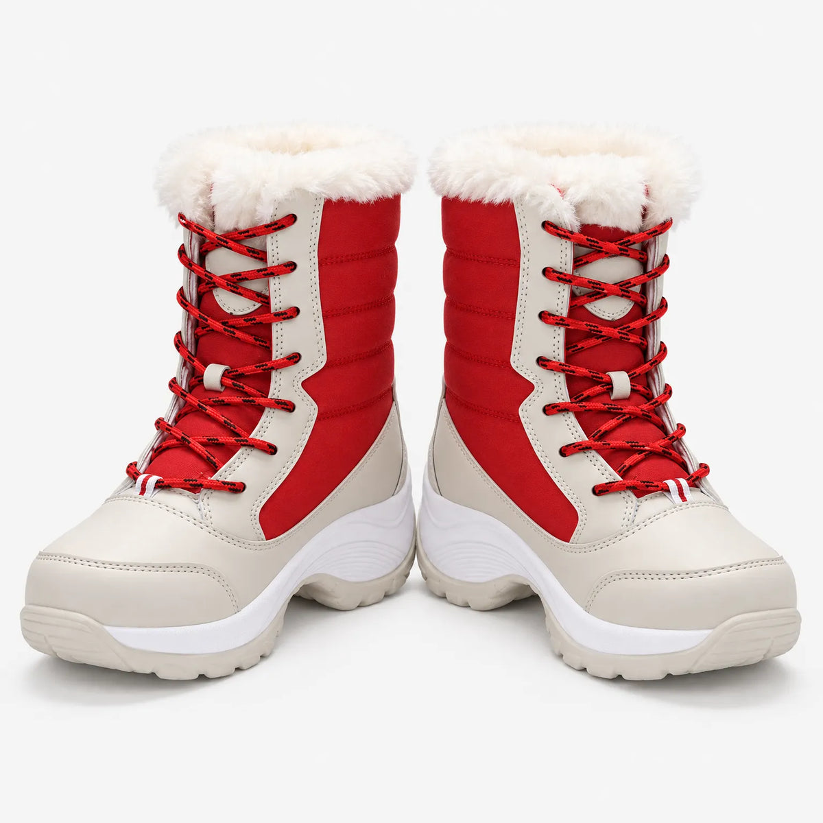 Lined winter boots with lacing - warm down to -40 °C