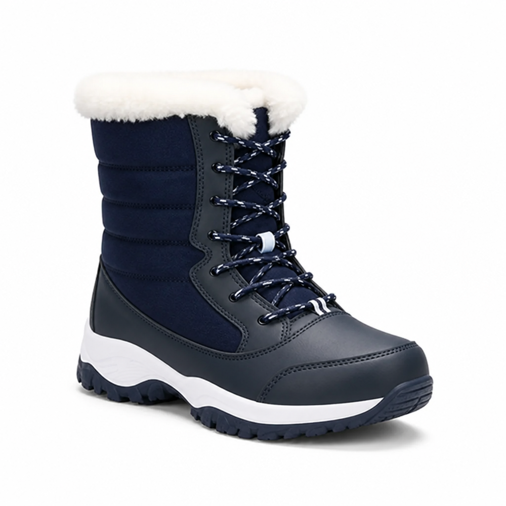Lined winter boots with lacing - warm down to -40 °C