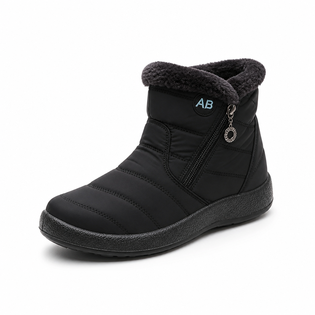 Lined winter boots - water-repellent and slip-resistant