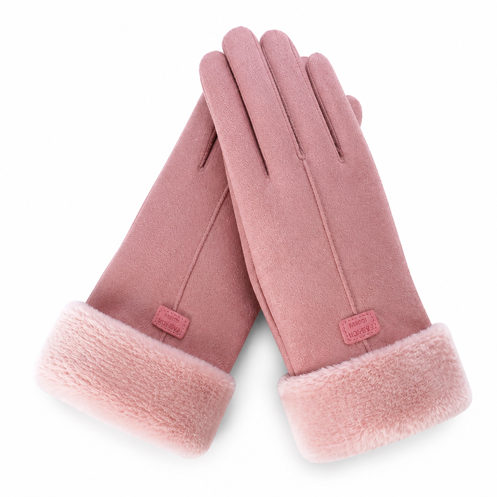 Heated women's gloves with touchscreen functionality and adjustable heat