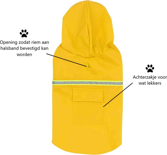 Hunde-Regenmantel wasserdicht mit Reflektoren für sichere Spaziergänge