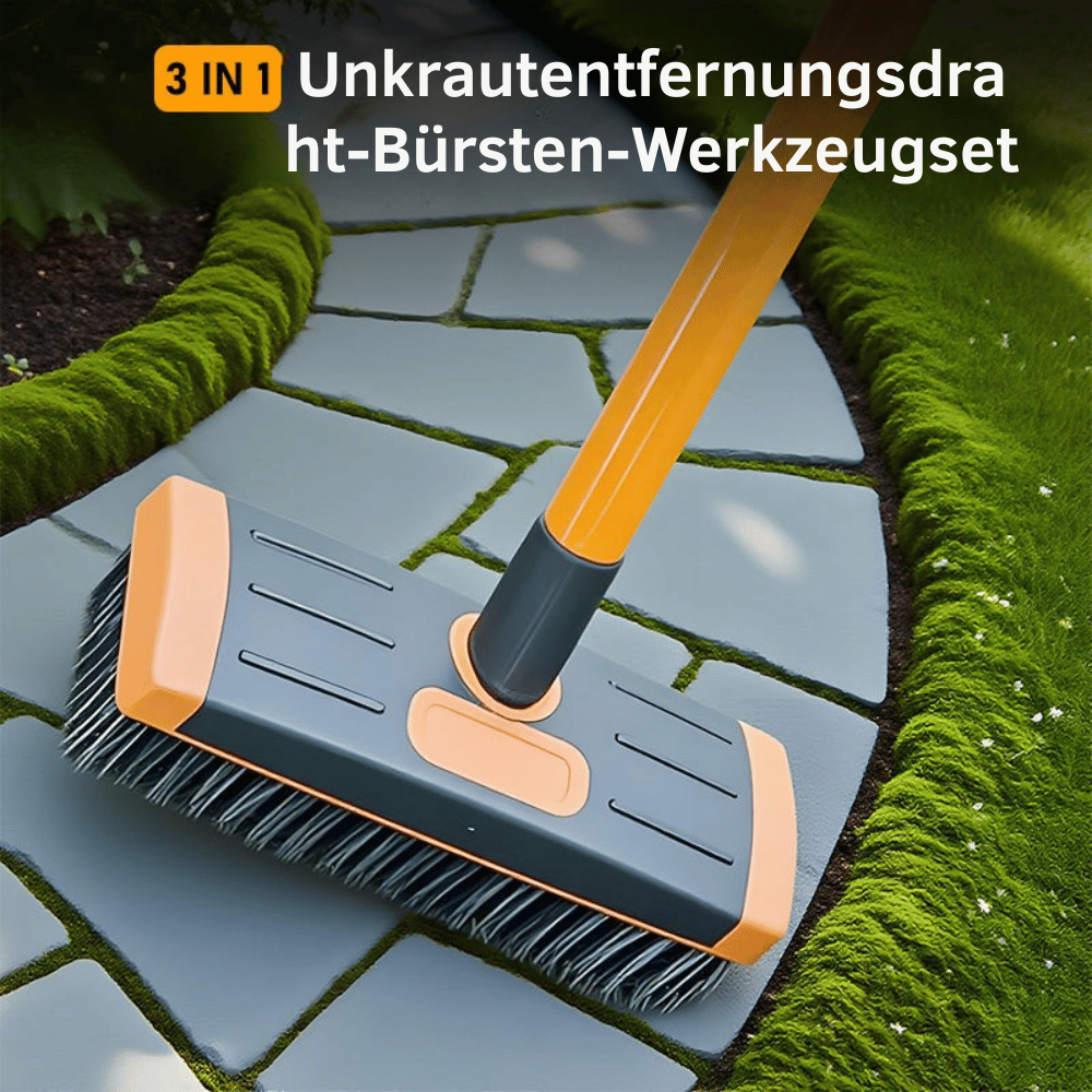 Fugenbürste mit Teleskopstiel – Unkraut und Moos aus Fugen entfernen