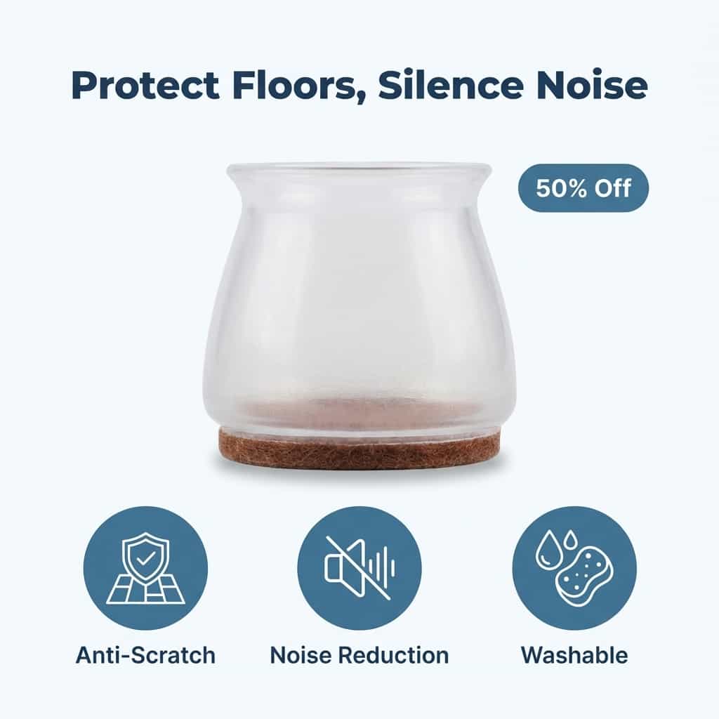 Möbelgleiter Silikon für Bodenschutz und Geräuschreduzierung product image 2