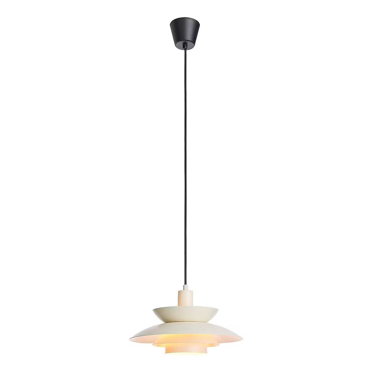 Braided bamboo hanging lamp - boho-style pendant light