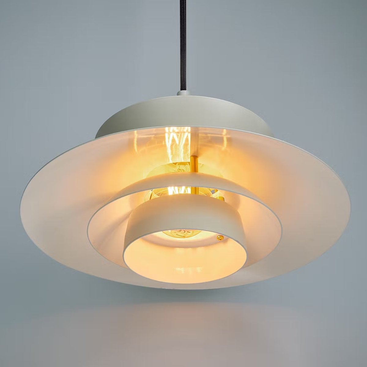 Braided bamboo hanging lamp - boho-style pendant light
