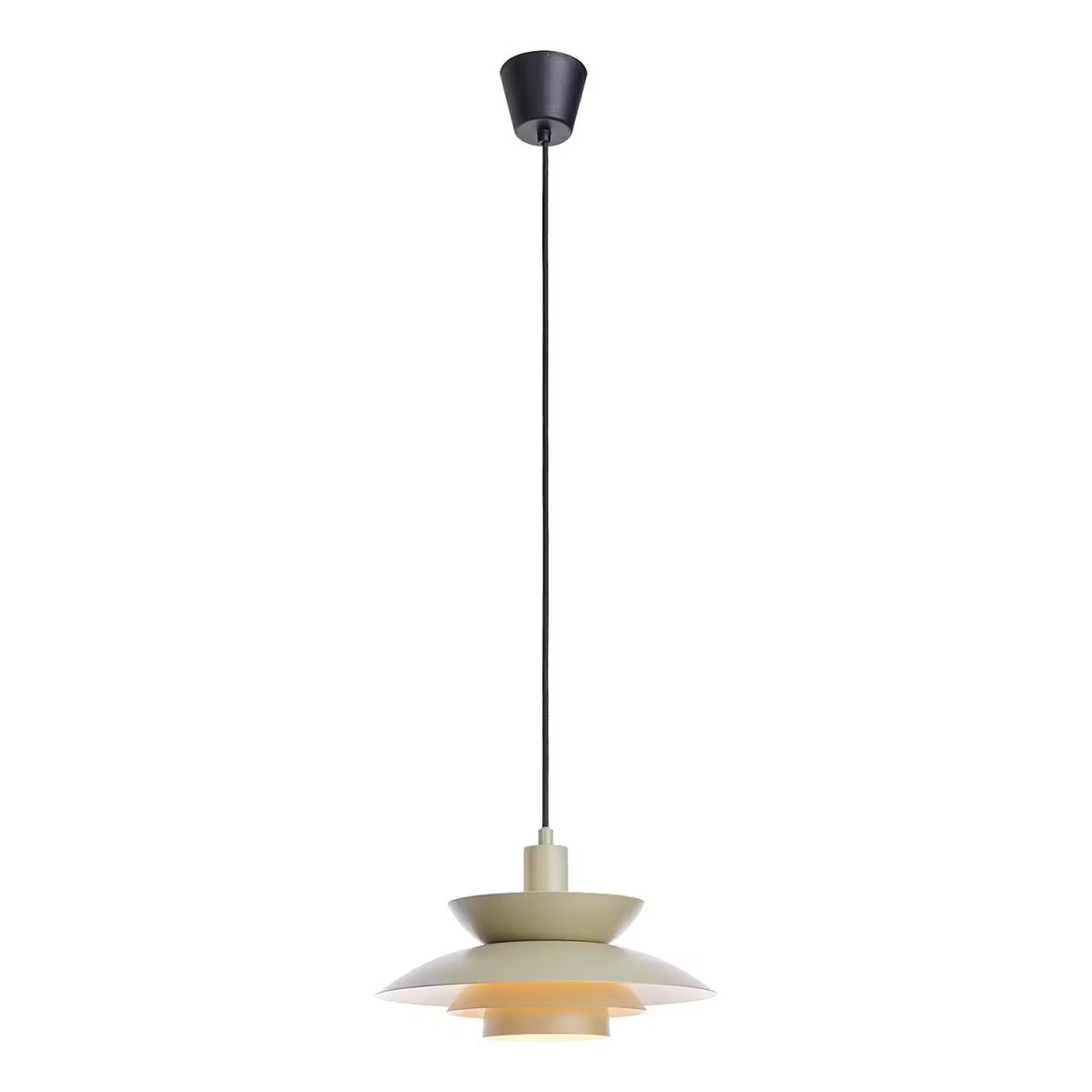 Braided bamboo hanging lamp - boho-style pendant light