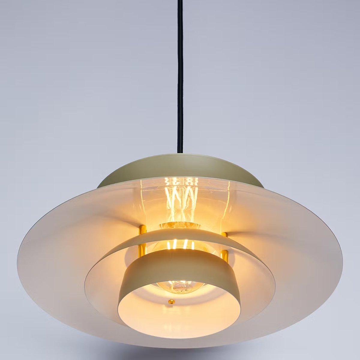 Braided bamboo hanging lamp - boho-style pendant light