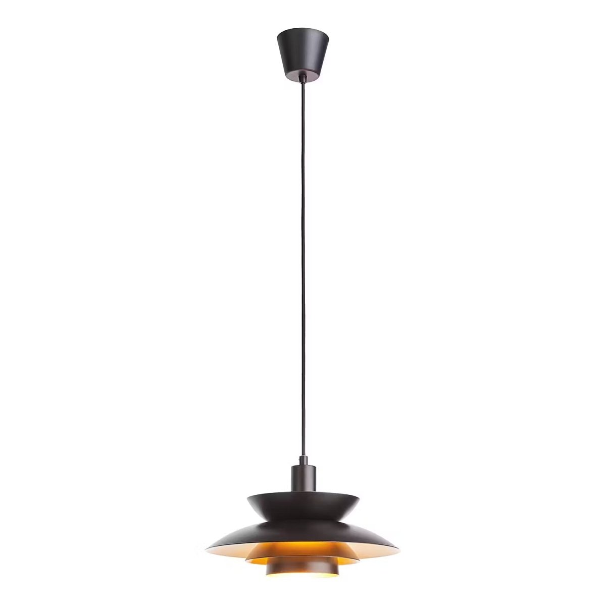 Braided bamboo hanging lamp - boho-style pendant light