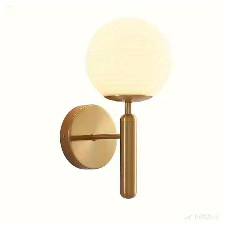 Glass wall light with a spherical shape for an elegant ambiance