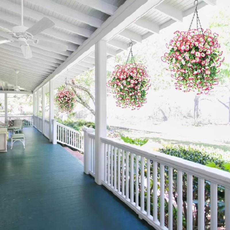 Künstliche Hängeblumen für Balkon, Terrasse und Garten