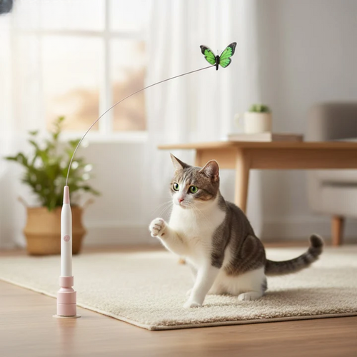 Interaktives Schmetterlings-Katzenspielzeug – Aktiv & beschäftigt product image 1