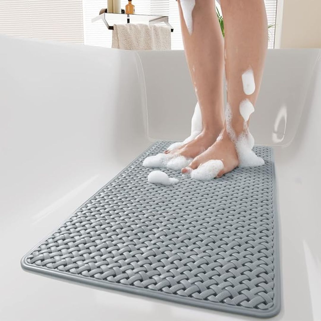 Badewannenmatte rutschfest mit Saugnäpfen – sicher & pflegeleicht
