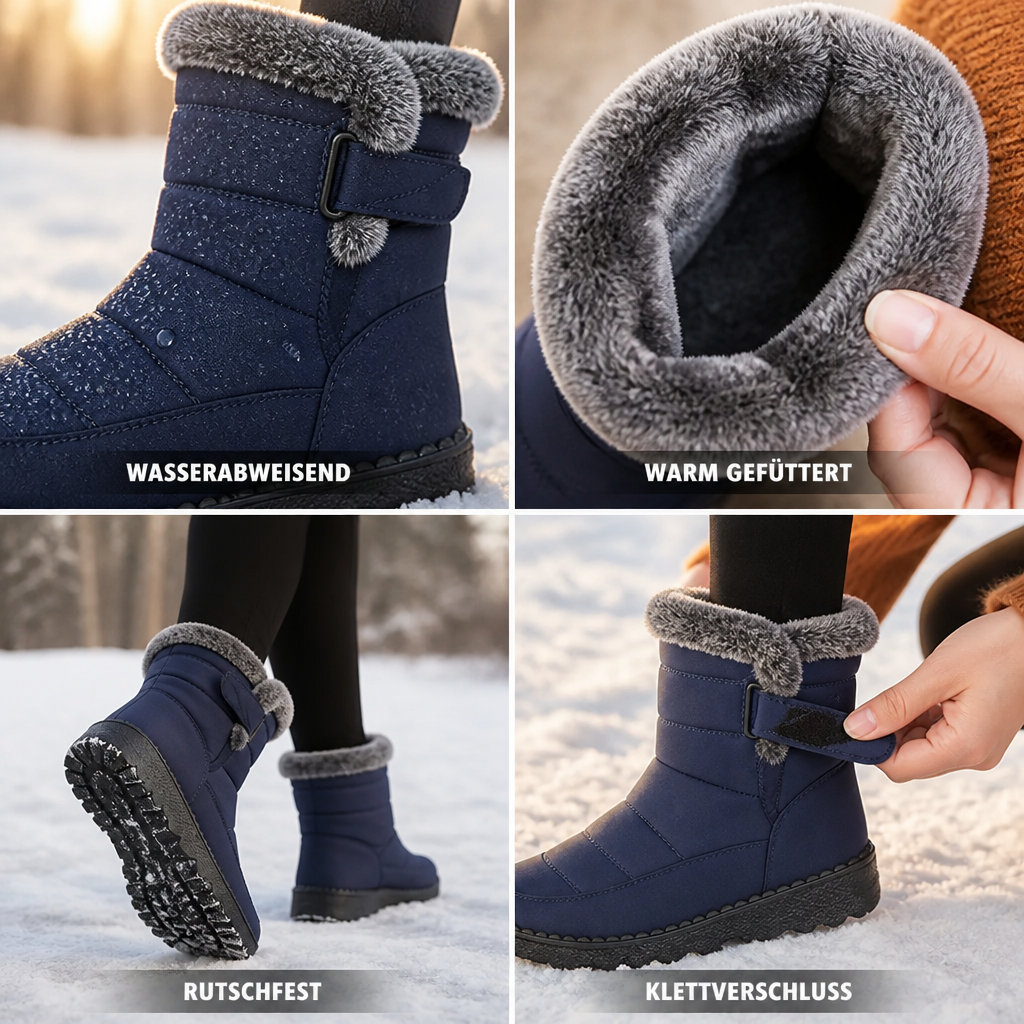 Lined women's winter boots - water-repellent & slip-resistant