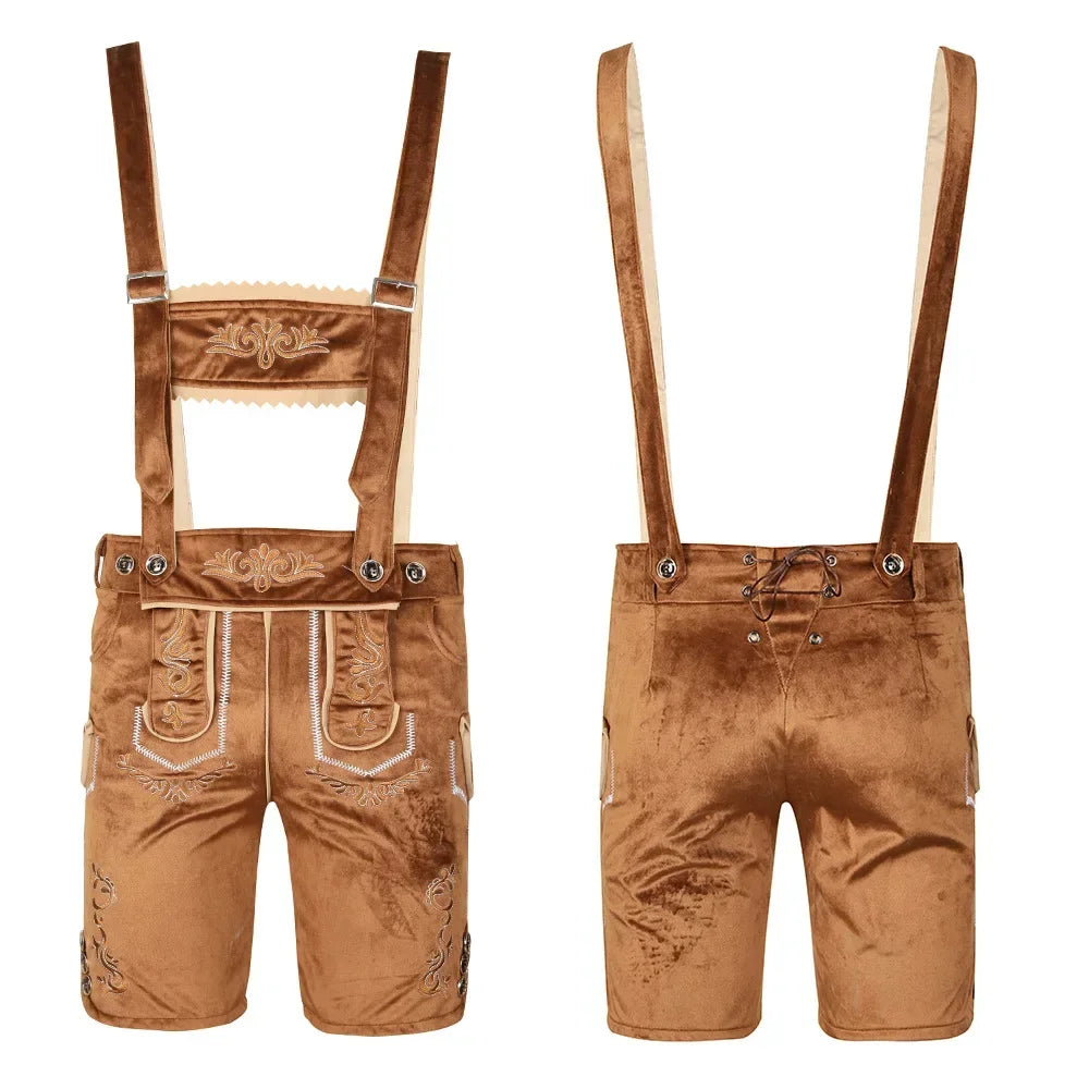 Costume with Suspenders – Bavarian, Brown or Black
