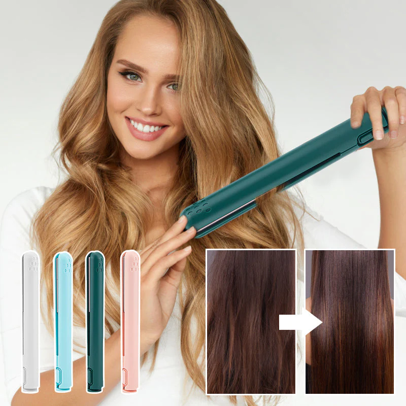2-in-1-Lockenstab und Glätteisen – kompakter Mini-Haarstyler