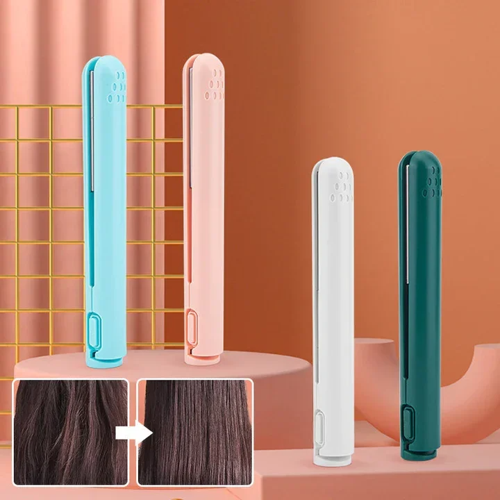 2-in-1-Lockenstab und Glätteisen – kompakter Mini-Haarstyler