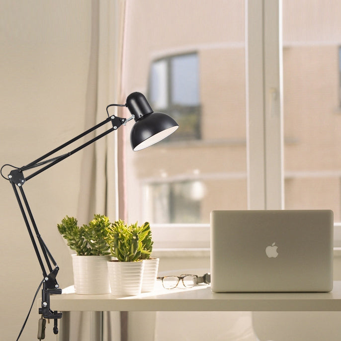 Schreibtischlampe mit verstellbarem Arm und Tischklemme