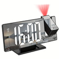 LED projection alarm clock with 180° projection and mirror design