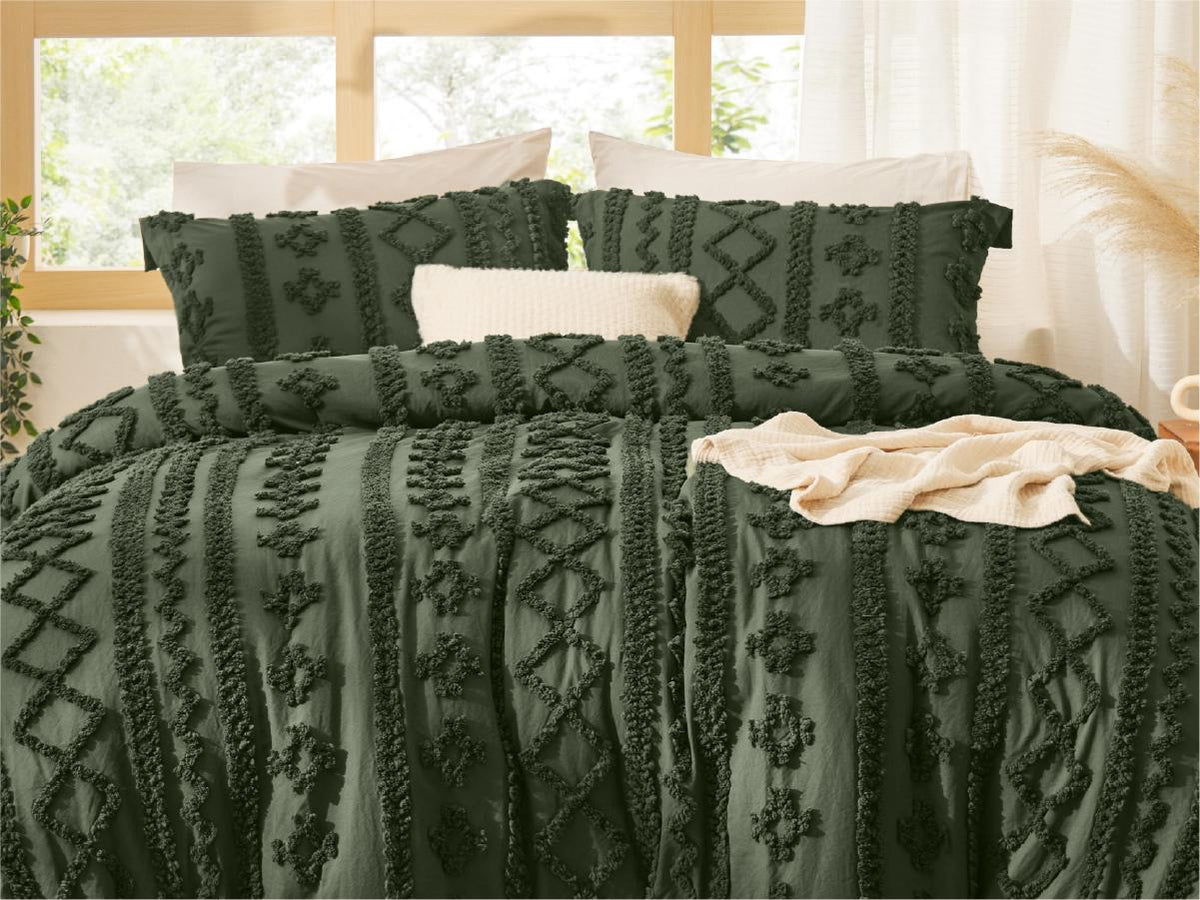 Tufted Boho bedding set – soft blanket for every season