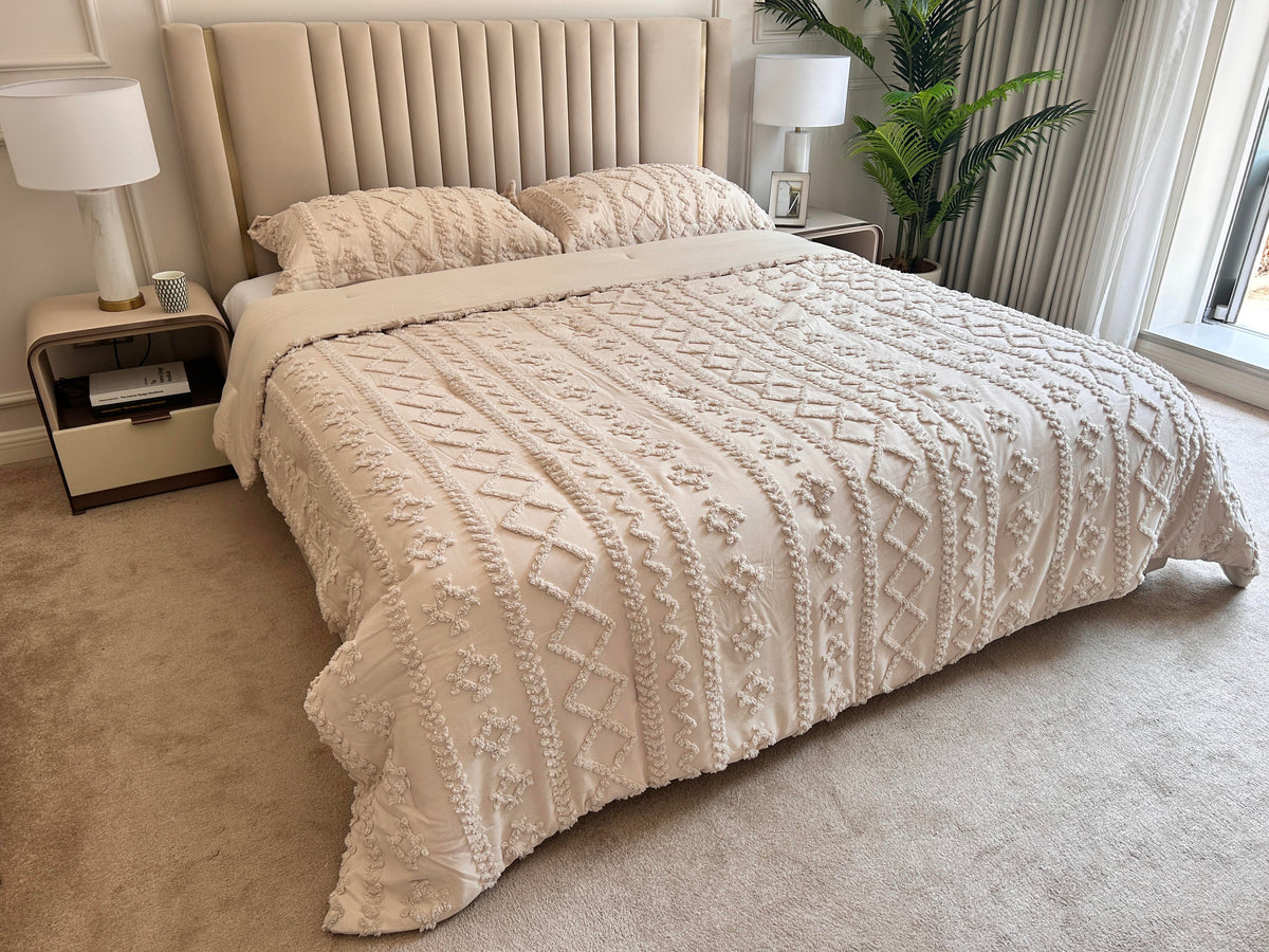 Tufted Boho bedding set – soft blanket for every season