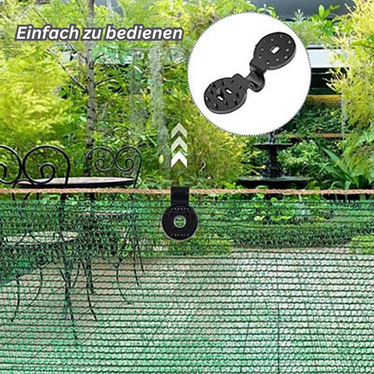 Sonnensegel Befestigungsclips – Kunststoffklammern für Schattennetze