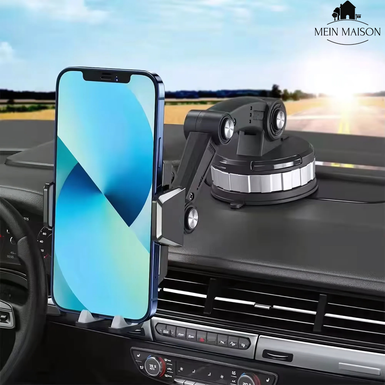 Handyhalterung Auto mit Saugnapf, 360° Drehung und Einhandbedienung