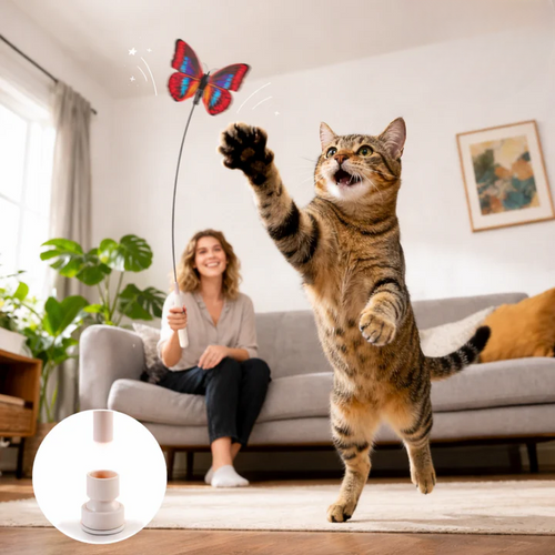 Interaktives Schmetterlings-Katzenspielzeug – Aktiv & beschäftigt product image 2