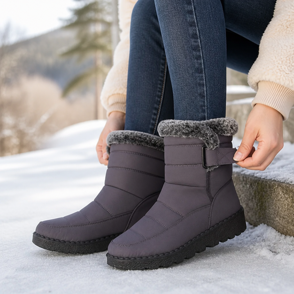 Lined women's winter boots - water-repellent & slip-resistant
