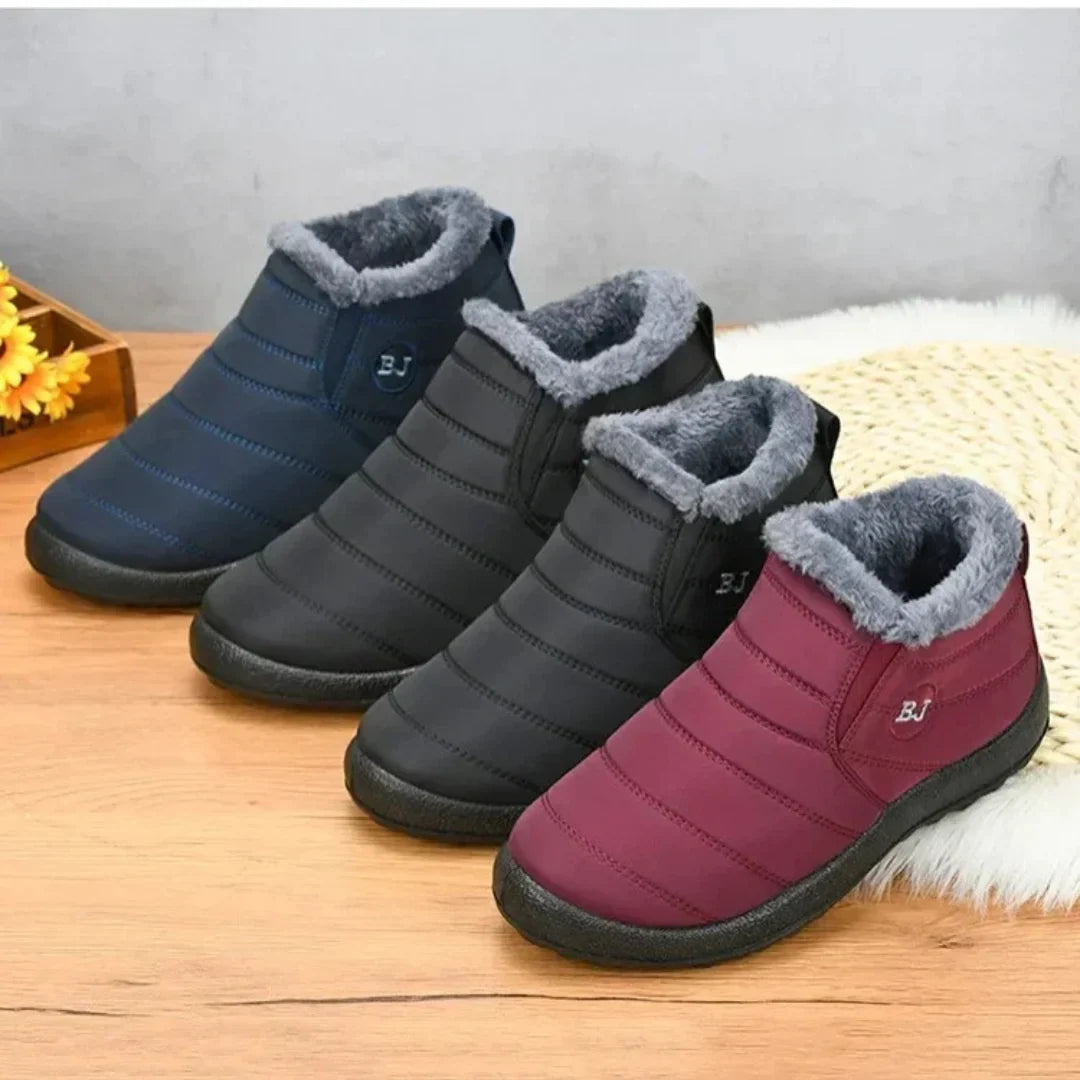 Damen Winterstiefel wasserabweisend mit Plüschfutter und Antirutschsohle