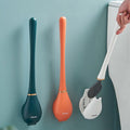 Silicone toilet brush - hygienic, flexible, and wall-mountable