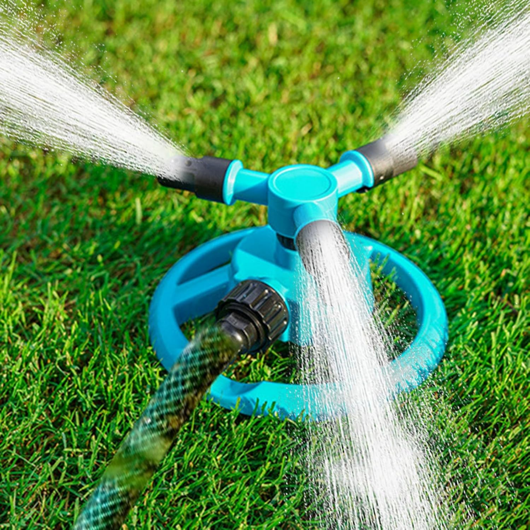 360° Rasensprenger mit einstellbarem Wasserdruck – gleichmäßige Bewässerung