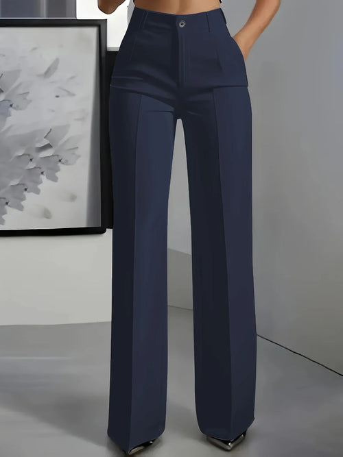 Damen Stretchhose Hohe Taille Gerade Passform Alltag product image 1