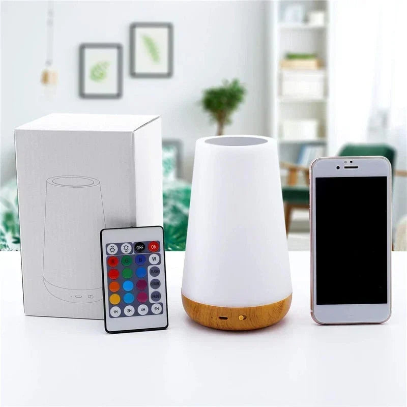 Dimmable night light with remote control and timer function