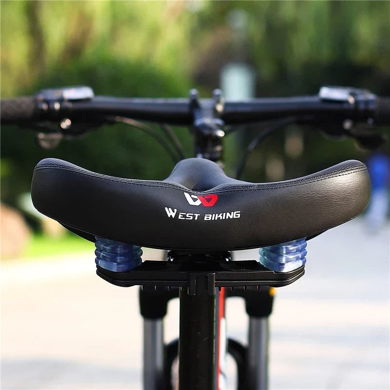 Fahrradsattel Extra Breit Ergonomisch mit Stoßdämpfung