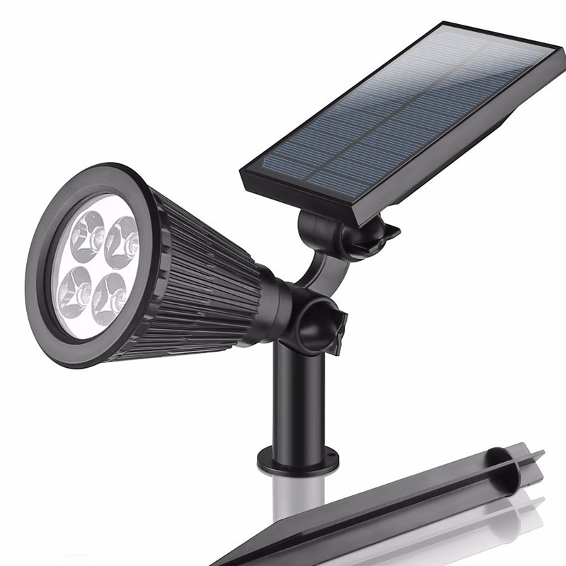 Solarer LED-Außenstrahler – automatische Gartenbeleuchtung ohne Strom