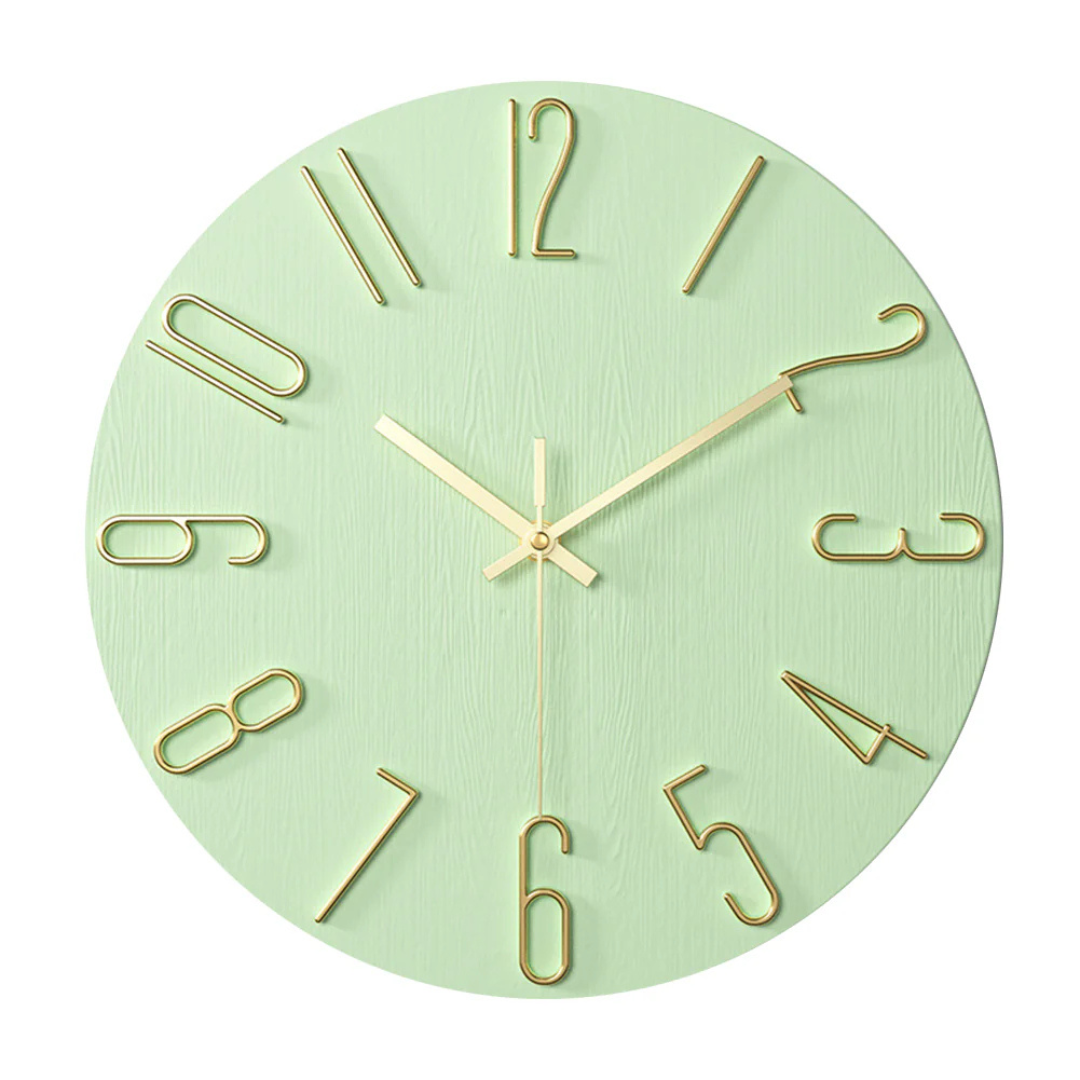 Moderne Wanduhr für Wohnzimmer – lautloser Quarzantrieb