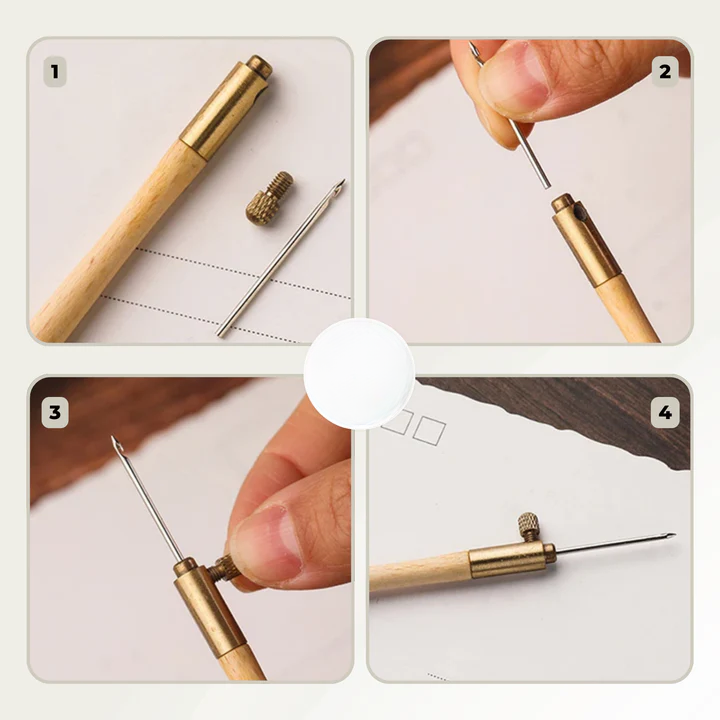 Tamburiersticknadel-Set – 3 auswechselbare Nadeln product image 5