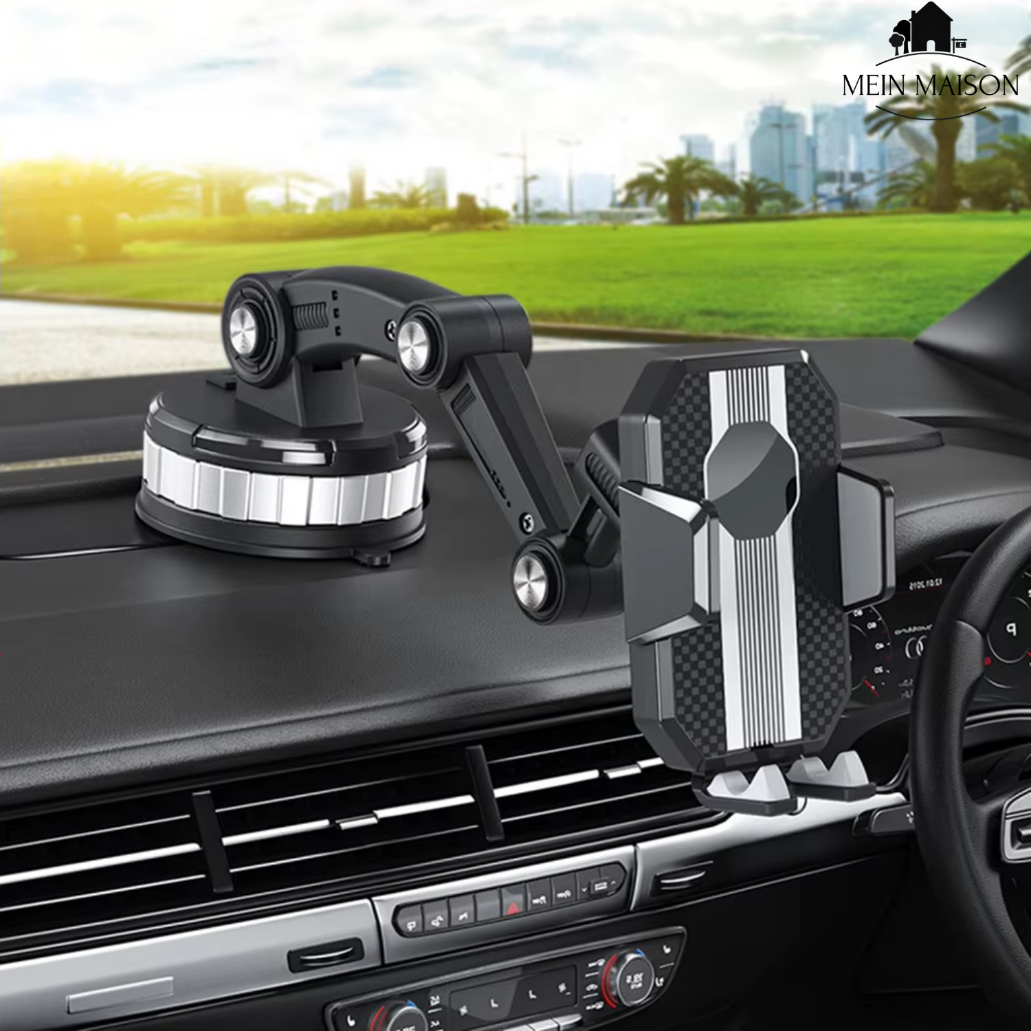 Handyhalterung Auto mit Saugnapf, 360° Drehung und Einhandbedienung
