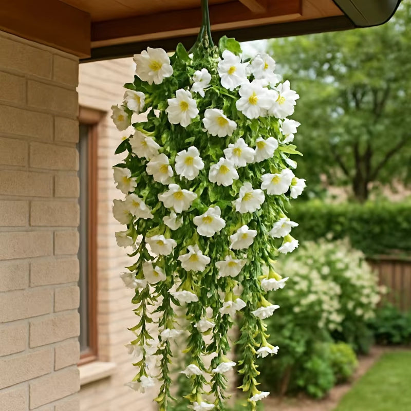 Künstliche Hängeblumen für Balkon, Terrasse und Garten