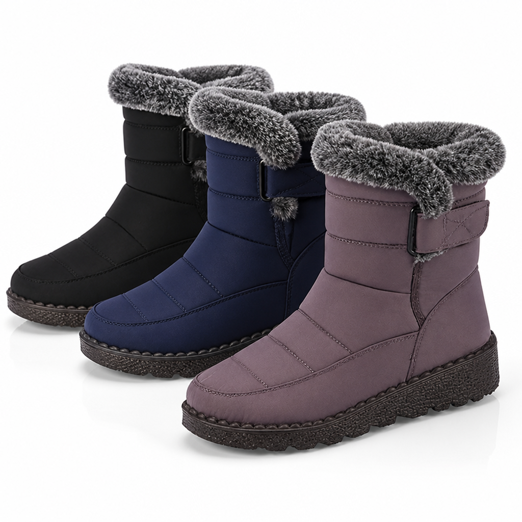 Lined women's winter boots - water-repellent & slip-resistant