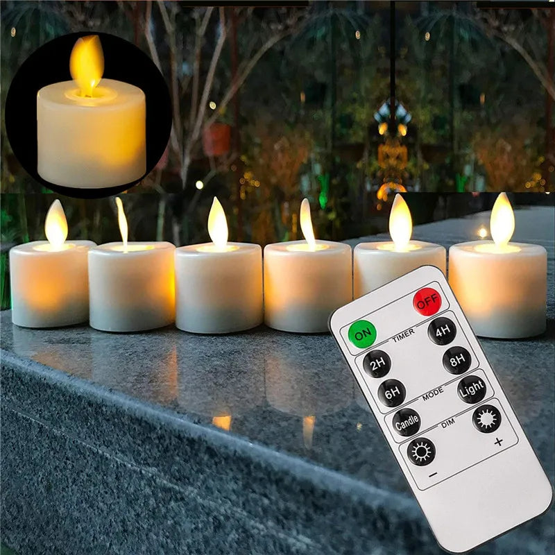 LED Kerzen Set mit Fernbedienung – realistisches Flackerlicht
