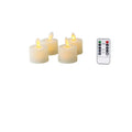 LED candle set with remote control - realistic flickering light