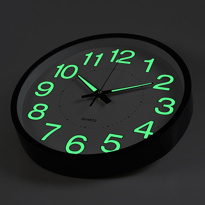 LED wall clock with lighting - modern clock for the living room