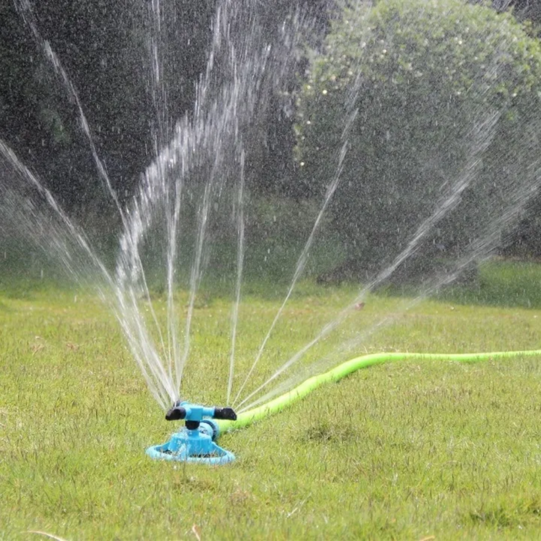 360° Rasensprenger mit einstellbarem Wasserdruck – gleichmäßige Bewässerung