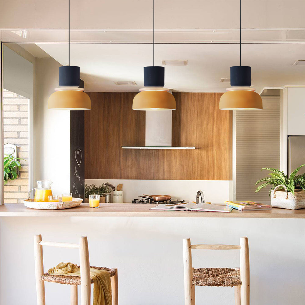 Nordische Pendelleuchte mit Farbblock-Design für moderne Räume